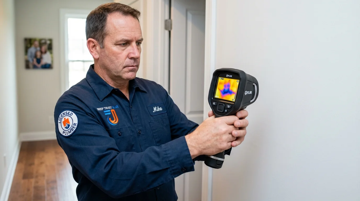 Thermal imaging leak detection by Johns Plumbing LLC in Johnson Creek